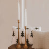 Cream Tree Taper Candles, Set of 2 - Christmas Decor