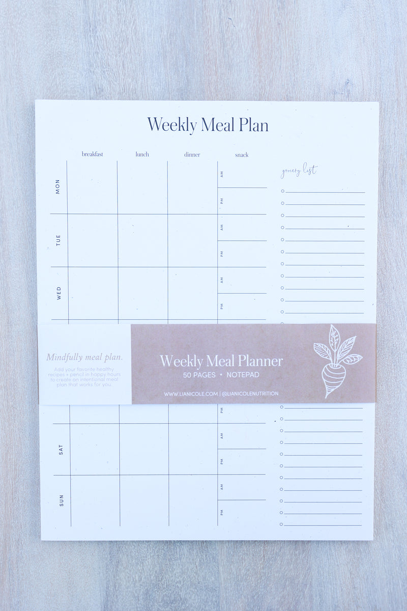 Weekly Meal Planner Notepad