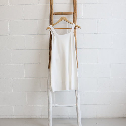 Classic Knit Dress - White