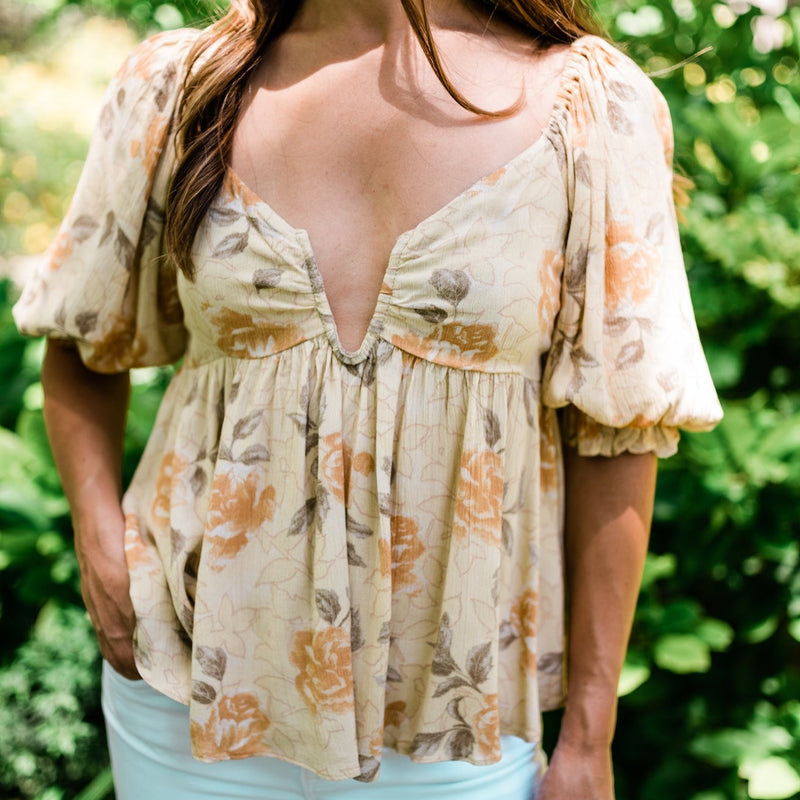 Floral Babydoll Top | FINAL SALE